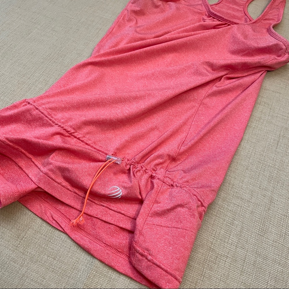 MPG Pink/Peach Racerback Drawstring Tank Top - Picture 2 of 11
